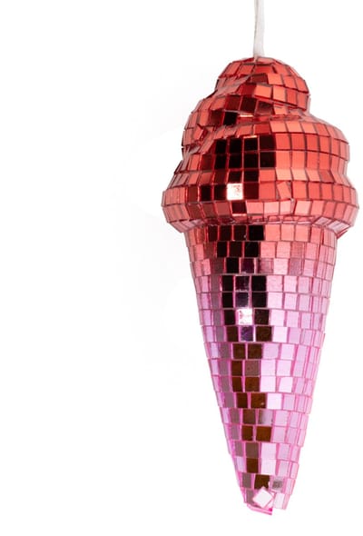 Discobal / Disco ijs ROOD & ROZE - Regenboog - Cool - Kerst ornament - Beeld Kerst - Kerstmis - Kerstmis - December - Winter - Zomer - Decoratie - Deco - Decoratief - Sfeer - Interieur - Wonen - Woonaccessoires - Woonaccessoire - Inrichting - Living