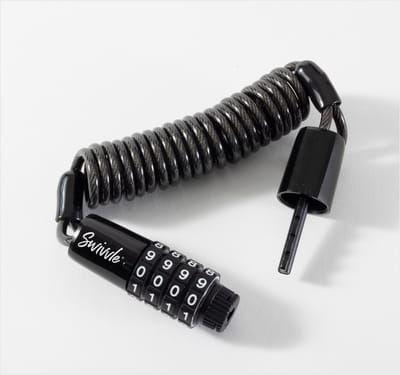 Swivvle helmet lock Nova - Swivvle NOVA helmslot met cijferslot – spiraalkabel slot 120 cm – lichtgewicht fietshelmslot - fietshelm beveiligen