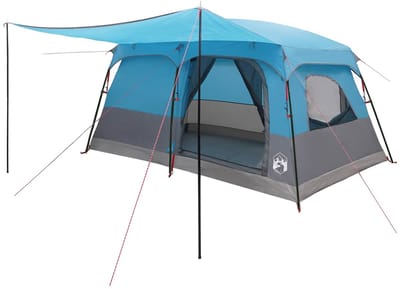 vidaXL - Familietent - 10-persoons - Blauw - Polyester - en - Staal