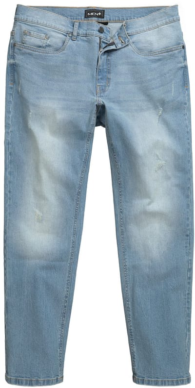 Men Plus - Heren - Instap-jeans Buik-Fit Straight Fit 5-pocket - Blauw denim - Maat 52