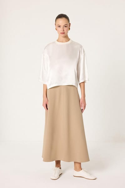 Touché Privé - High waist rok - Taupe - Dames
