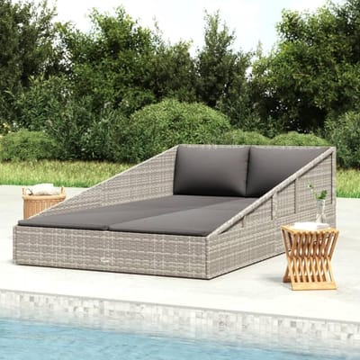 Tuinbed - Dagbed Lounger - Buiten Ontspannen - Waterafstotende Kussens - 110 x 200 cm - Grijs