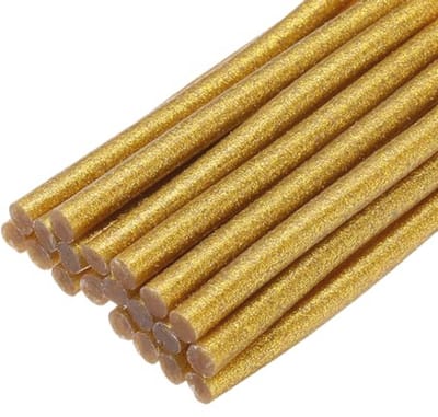 Lijmstiften voor Lijmpistolen - 100 mm x 7 mm - Glittergoud - Ideaal voor Knutselprojecten - 20 Stuks