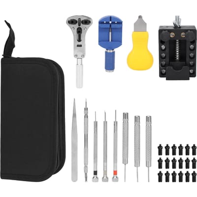 13-delige Professionele Horloge Reparatie Kit Horlogeband Batterij Pakking Openers Batterij Vervangingsgereedschap Kit gray