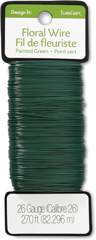 Bloemendraad Paddel - Bloemschikdraad - Bloemen Versterken - Groene Kleur Coating - 26 Ga x 82.3 M - Groen