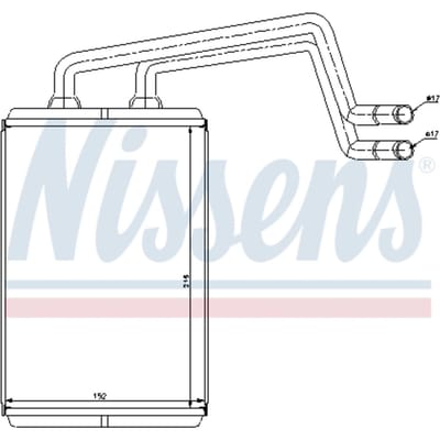 Warmtewisselaar, interieur verwarming NISSENS 77612