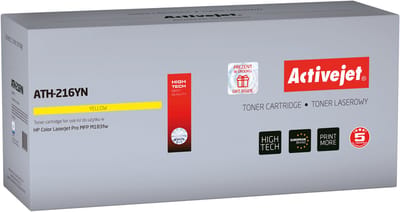 Activejet ATH-216YN toner voor HP printer, Vervanging HP 216A W2412A; Supreme; 850 pagina's; Geel, met chip