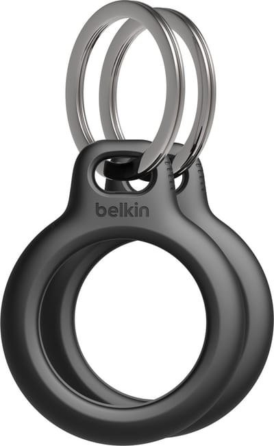 Belkin Beschermende houder met sleutelhanger - geschikt voor Apple AirTag - Zwart - 2 pack