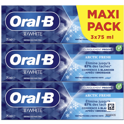 Oral-B 3D White Arctic Fresh tandpasta - 3x75 ml