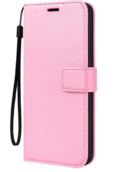 Hoesje Met Pasjeshouder - Geschikt voor Samsung Galaxy A17 - Luxe Bookcase Portemonee - Flip Case - Kunstleer Book Case - Flipcase - Book Cover - Walletcase - Portemonneehoes - Lichtroze
