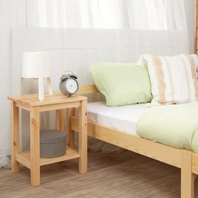 Homestyle4u Nachtkastje - Bijzettafel - Hout naturel