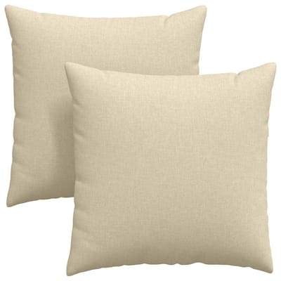 vidaXL - Zitkussens - 2 - st - Stof - Crème - 80 - x - 80 - cm