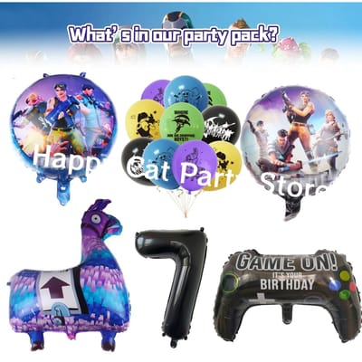 Jeu de tir Fortnition Décoration de fête d'anniversaire Assiette Alpaga Llama de dessin animé Nappe Baby Shower Cadeaux pour enfants Fournitures de fête