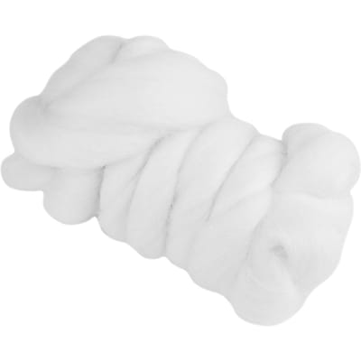 8 Kleuren 55g Gekleurde Naaldviltwol Roving Spinnen Naaien Versieren Handwerk Materiaal White