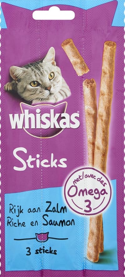 Whiskas Sticks - Rund - Kattensnack - 3 st.