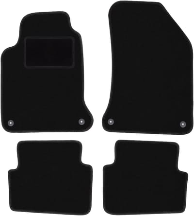 Zwarte veloursmatten voor: Renault Laguna II stationwagen, liftback (2001-2007)