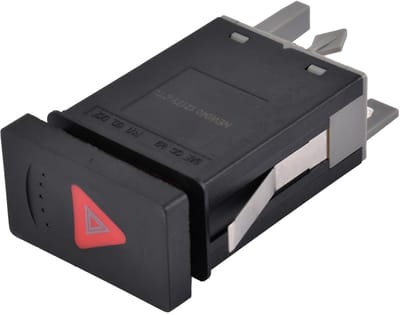 Allecto - Waarschuwingsknipperlicht Schakelaar - Schakelaar met Relais - Zwart - Hazard Warning Switch - Geschikt voor 1996-2005 Passat B5 GP - 1