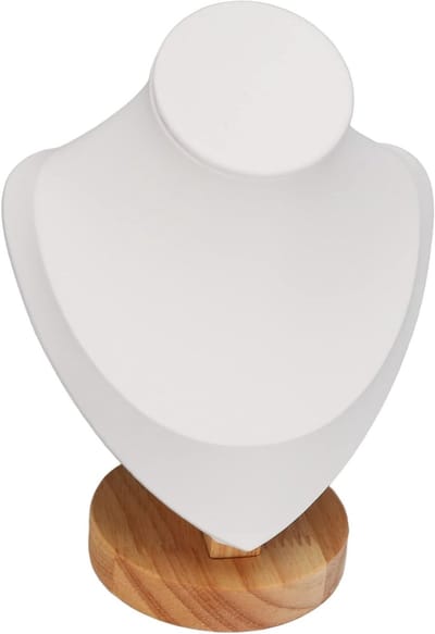 Flanellen sieradenstandaard voor kettingen, 6.9 inch, sieradenbuste, etalagehouder, sieradenpresentatie