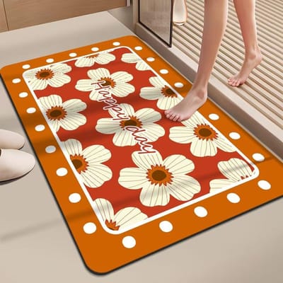 Xiaoxiangfeng Badkamervloermatten Badkamer Waterabsorptie en Sneldrogend Vuilafstotend Antislip Diatomeeënaarde Zachte Pad Voetpedaalmat 40*60cm