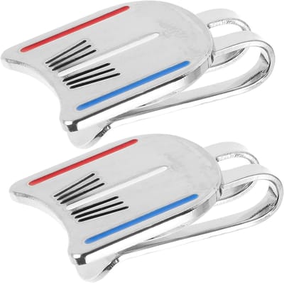 Golf Hoed Clips - Golf Accessoires - Sport Beoefenen - Roestvrij Staal - 2 Stuks - Zilver