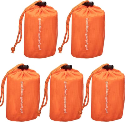 Noodslaapzakken - Bivy zakken - Outdoor avonturen - Wind- en waterdicht - 5 stuks - Oranje