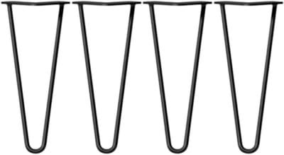 Haarspeld Tafelpoten 30cm - 4 Stuks Zware Metalen Poten - Voor Bureau, Bank & Doe-Het-Zelf Projecten - Inclusief Schroeven