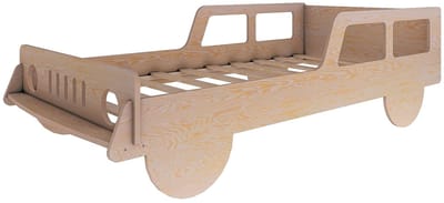 Need Sleep - Kinderbed Auto Jeep – Autobed 140x70 cm – Multiplex – Peuterbed voor Jongens en Meisjes