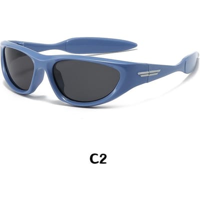 Kinderen UV Bescherming Zonnebril Mode Sport Rijden Siliconen Frame Kinderbril 23087 gray