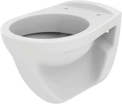 Wandcloset Vlakspoel - Hangend Toilet - Badkamer Installatie - Geglazuurde Spoelrand - 355x520x370 mm - Wit