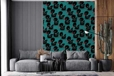 Behang - Fotobehang Eend - Baby - Patronen - Breedte 180 cm x hoogte 220 cm