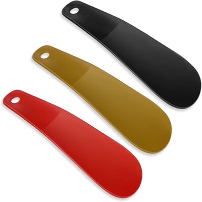 3-delige kleine schoenenlepel, 16 cm plastic met haak, comfortabele grip, ideaal voor mannen, vrouwen en kinderen, perfect voor reizen en dagelijks gebruik