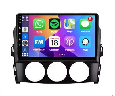 Autoradio 2/32GB met Carplay en Android auto | Geschikt voor Mazda MX-5 2007-2016 | Radio scherm met Navigatie | 2005 2006 2007 2008 2009 2010 2011 2012 2013 2014 2015 2016 | MX5 mx 5 NC