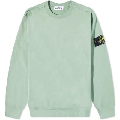 T-shirt à manches longues Stone Island teint en pièce Sauge Homme Hauts Vert 771563750-V0055 XXL gray