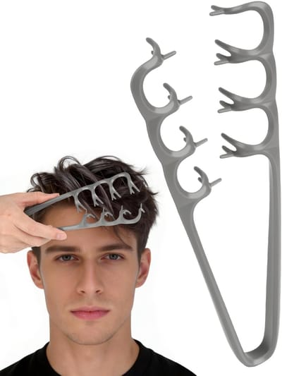 Dailygoods - Stylingkam met Textuur Upgraded - Textuurkam Heren 3-Tands voor Maximaal Volume - Professionele Haarkam voor Mannen en Vrouwen - Texture Comb Ideaal voor Krullen en Pony - Grijs