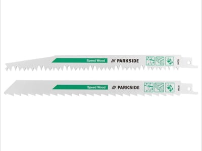 PARKSIDE® Zaagbladenset Reciprozaagbladenset Groen snoeien, 3-delig:Reciprozaagbladenset,  Geschikt voor hout en groen hout 2 HCS-zaagbladen – krachtig en efficiënt