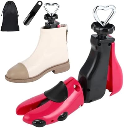 Schoenspanner voor laarzen en schoenen – schoenrekker en schoenbrancard voor heren en dames – kleur roze, maat 37-43 – verpakking van 1 stuk.