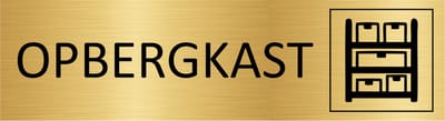 CombiCraft deurbordje Opbergkast in goud met tape - 165 x 45 mm