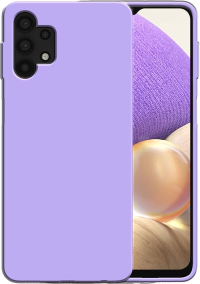 Smartphonica Siliconen hoesje voor Samsung Galaxy A32 5G case met zachte binnenkant - Paars geschikt voor Samsung Galaxy A32 5G