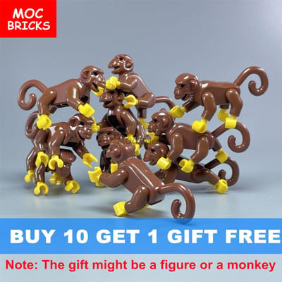 MOC Briques Animal Roi Singe Légende Voyage vers l'Ouest Figurine d'Action Jouets Éducatifs de Construction Blocs Enfants Cadeaux