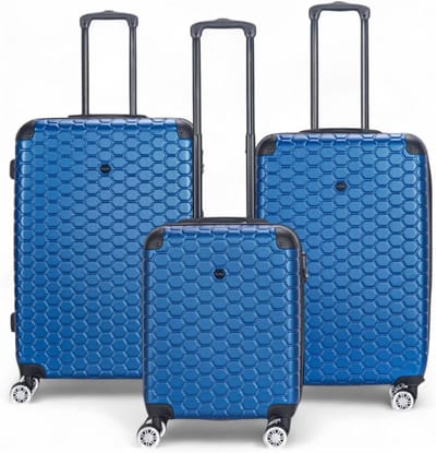 Reisbagage Set - Koffer Set - Vakantie Voorbereiding - TSA Slot - 3 Delig - Blauw