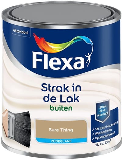 Flexa - Strak In De Lak Buitenlak Zijdeglans - Sure Thing - Mengverf - 1 L
