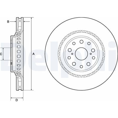 Remschijf DELPHI BG9186C