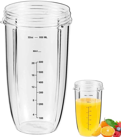 32OZ sapcentrifuge beker, compatibel met NutriBullet elektrische mixer 900 W / 600 W, grote cups, accessoires, reserveonderdelen