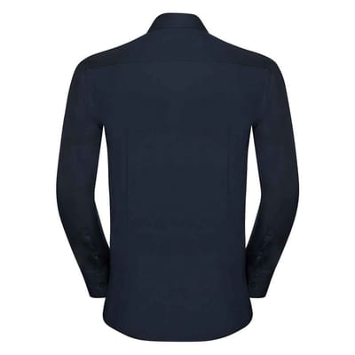Russell Collection Heren Ultimate Stretch Formeel Overhemd met Lange Mouwen (Heldere marine)