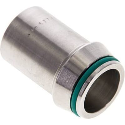 22x2.5mm RVS Rechte met Lasverbinding 160bar FKM O-ring ISO 8434-1