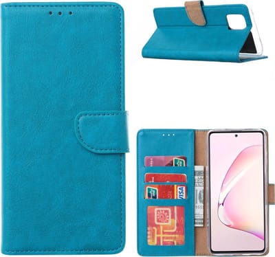 Hoesje Geschikt Voor Samsung Galaxy A41 Portemonnee Hoesje - Turquoise