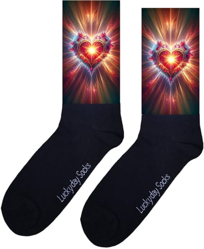 Hartjes - Opkikker - Verjaardag cadeau - Grappige sokken - Leuke sokken - Hem haar sokken - Vrolijke sokken - Valentijn Cadeau - Valentijn sokken - Liefde - Kerst sokken - Vaderdag - Moederdag - Socks maken Happy - 37-44