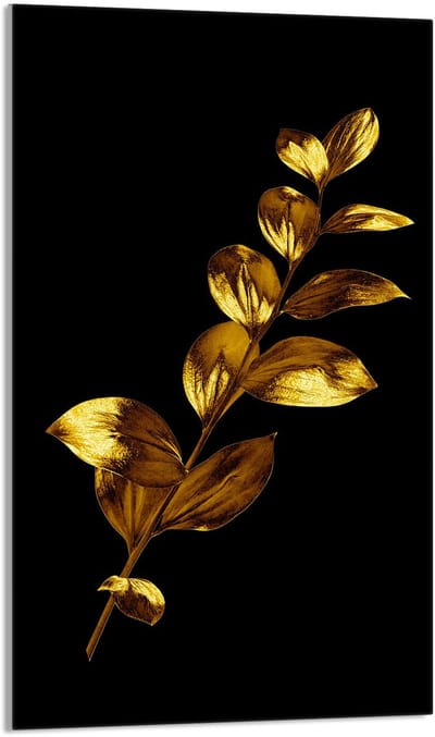TMK ArtDeko - Snijplank - 30x52 cm - Gouden Motief - Gehard Glas