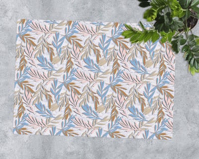Coloray Vloerbeschermer - Pastelkleurige bladeren Vloerbeschermer Bureaustoel - 100x70 cm - Veelkleurig Computer Stoel Mat - Vloerbeschermer Bureaustoelmat - Mótif Vloerbeschermer - Rechthoekige Mat - Natuur Thema