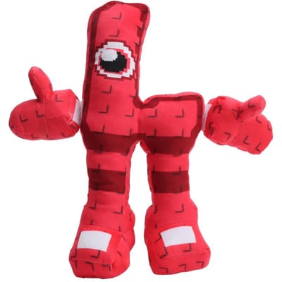 W of L Steel een Brainrot Pluche Speelgoed Afneembaar Leuk Spel Randapparatuur voor Kinderen Verjaardagscadeau Knuffelpop 25cm red